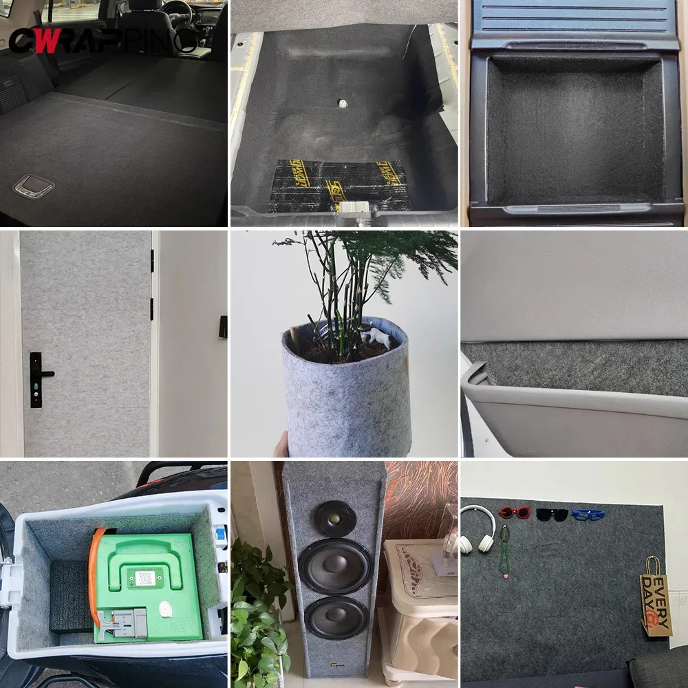 Car Lining Carpet Felt Cloth Self-adhesive Carpet Non-Woven Fabric High Temperature Resistant Felt for Home Camper Car Repair 6