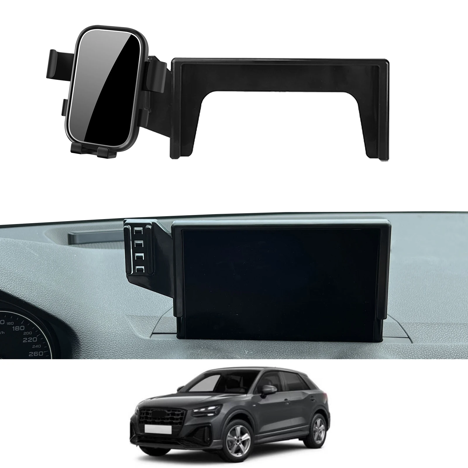 Car Mobile Phone Holder for Audi Q2 7inch GPS Bracket Navigation Stand Auto Accessories
