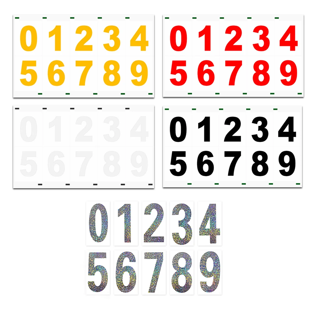 5 Inch Vinyl Number Stickers,88 Pieces Self-Adhesive Large