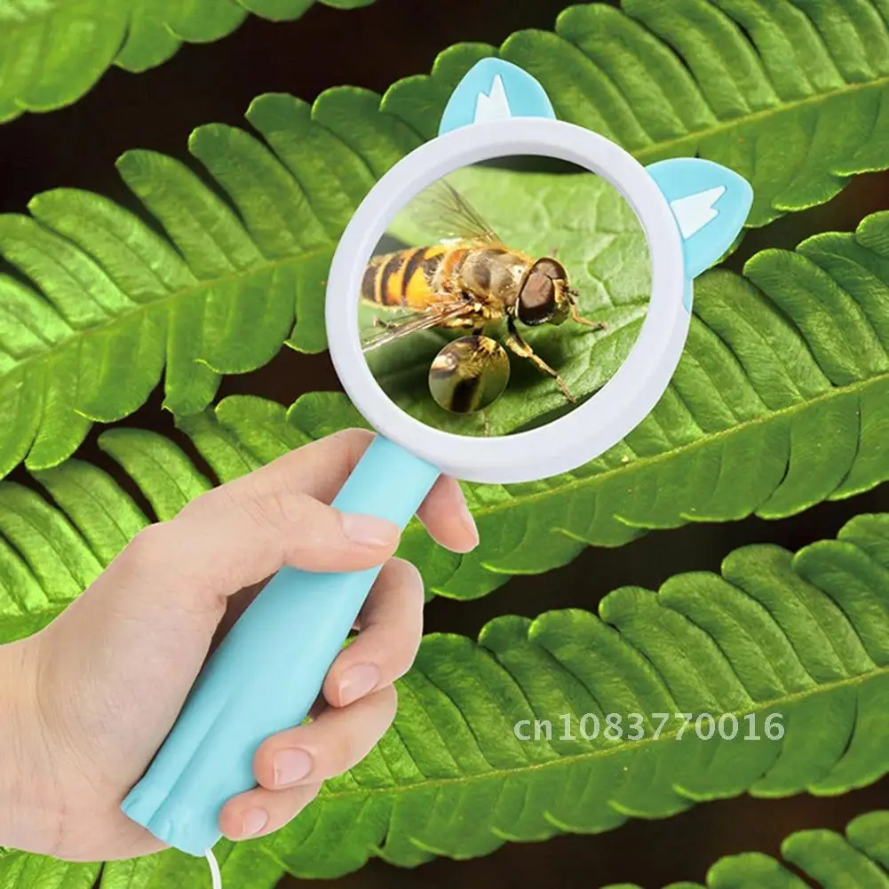 

Cute Animal Kids Handheld Magnifier Insect Inspection Magnify Loupe Kindergarten Science Experiment Toy Tools Creative Gifts