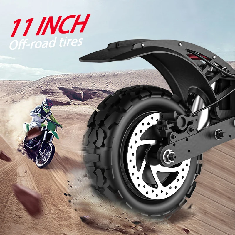 70-100KM/H Max Speed Adults Electric Scooter 2400-8000W Dual Motor 60V/50/40AH 40-120KM Charging Mileage 11Inch Fat Tire Scooter