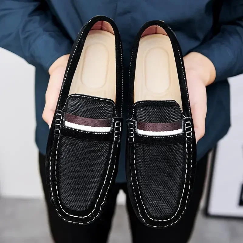 

Men's Shoes Soft and Genuine Leather Surface Comfortable Daily Lazy Moccasins Soft Bottom Driving Shoes Business Leisure