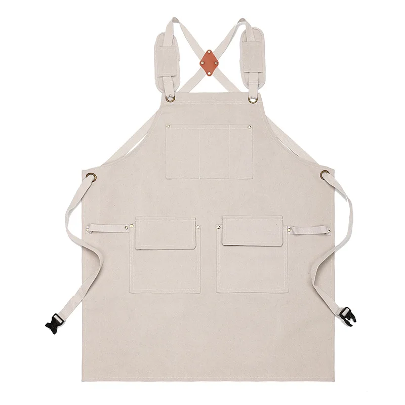 Cotton Canvas Summer Waterproof Apron Restaurant Store Kitchen Home Gardening Commercial Apron Apron