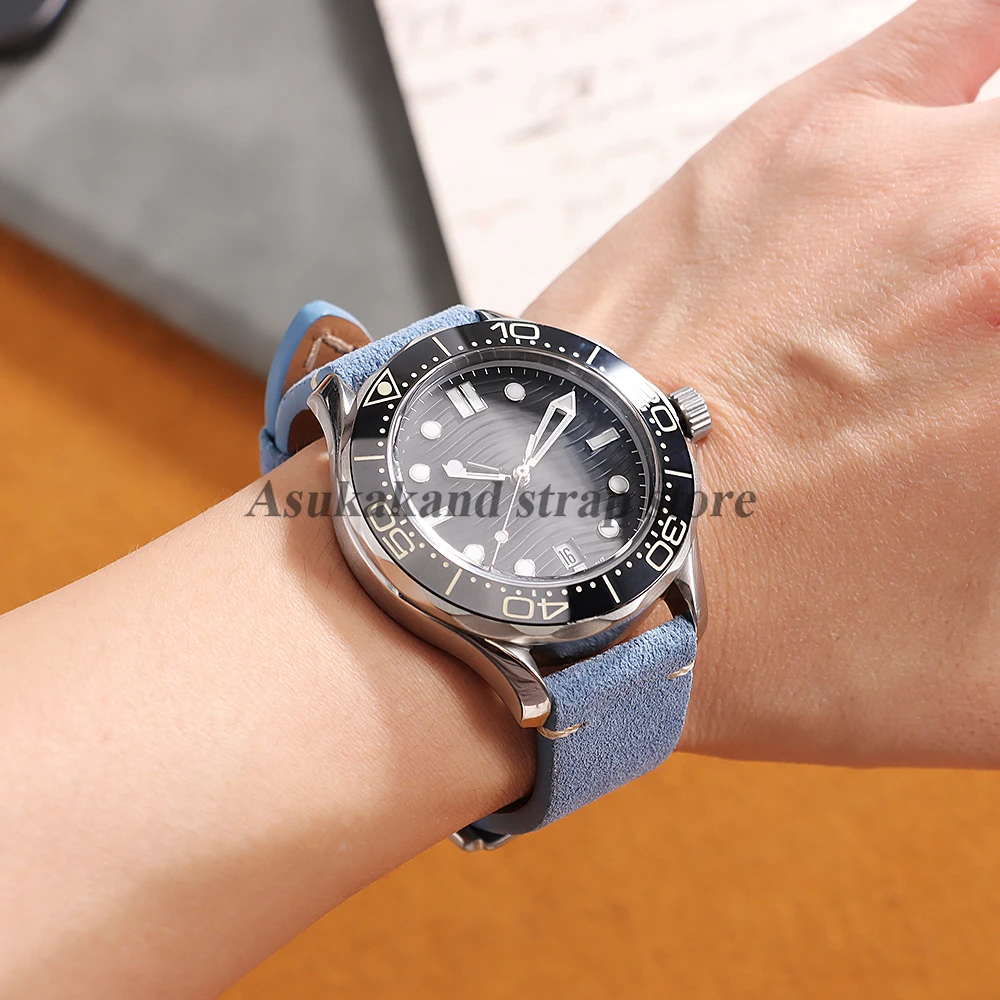 14mm 16mm 18mm 19mm 21mm 20mm 22mm Riemen Wildleder Uhrenarmbänder Schnellverschluss Weiches Kalbsleder Uhrenarmband Universal Damen Herren Armbänder – Detail 10