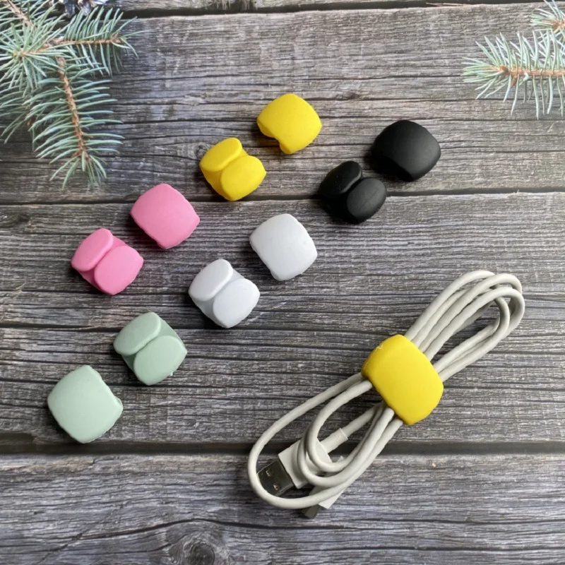 Cable Organizer 20/10 Pcs Charge Cable Protectors Travel Data Cord Clip Decoration Earphone Charging Cables Storage Buckle