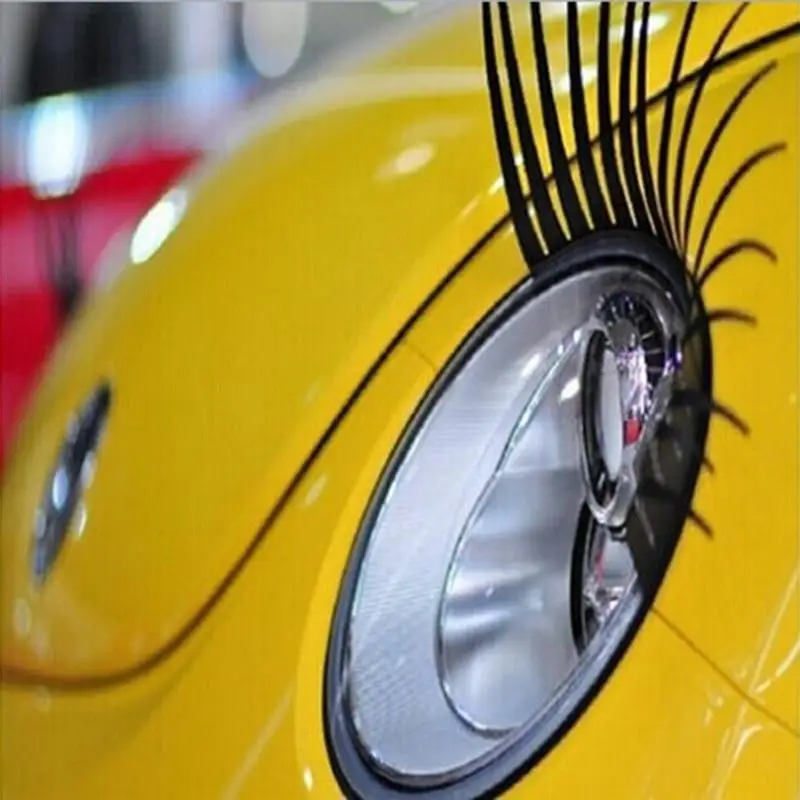 

1Pair Auto Eyelashes Fashion Car Eyelashes AB Logo Stickers Lashes Decal Accessories Stereo Car Stickers