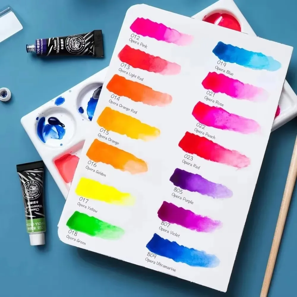 Paul Rubens Professional Watercolors Paint 14 Colors X 5ml Tube High Color Non-toxic Watercolor Set Art and Drawing Supplies