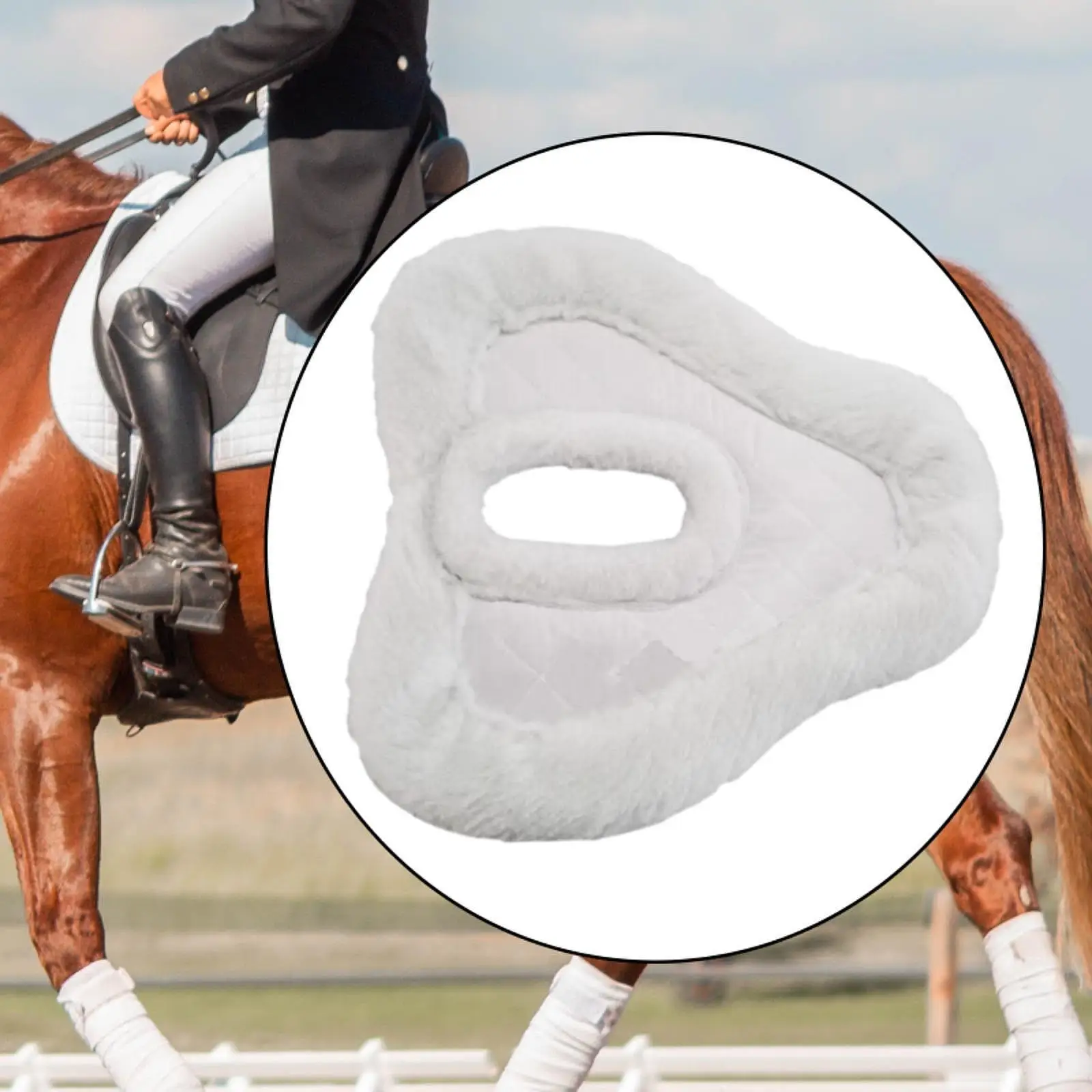 Saddle Pad for Horse Soft Equestrian Balance Pad Thick Winter Horse Back Saddle