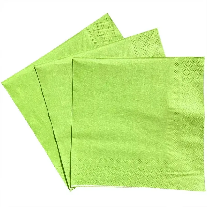 100pcs Solid Color Paper Cocktail Napkins 2-Ply Disposable Beverage Napkins for Birthday Party Wedding Dinner