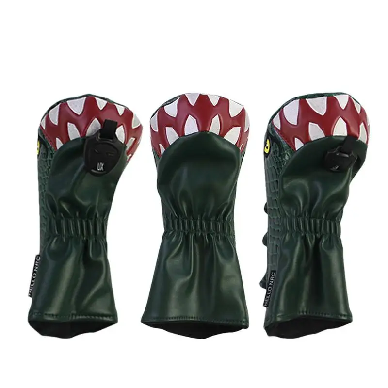 

Крышка для головы динозавра, рандезинское покрытие для головы клуба тираннозавр, прочные Чехлы для головы клюшки для большинства клубов и гольф