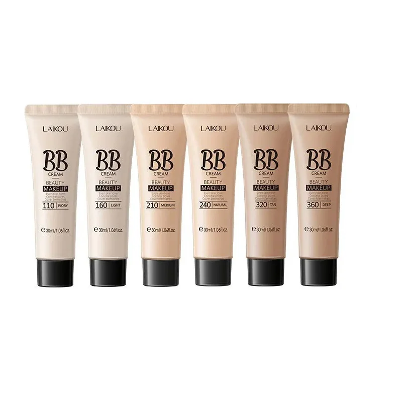 

LAIKOU BB Cream Long Lasting Liquid Foundation Waterproof Cover Acne Spot Natural Face Base Makeup Matte Concealer 6 Colors