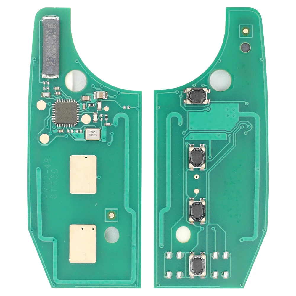 Xuri 3/4 Button Remote Car Key FSK433.92MhzMQB Megamos AES ID48 / 4A Chip for Fiat 500X Egea Tipo SIP22 Blade