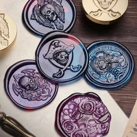 1pc Wax Seal Stamp Head Skull Skeleton Ghost Octopus Witch Pirate For Cards Envelopes Halloween Wedding Invitations Scrapbooking 4