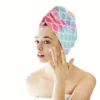 New Fish Scale Print Dry Hair Cap, Colorful Dry Hair Towel, Mermaid Head Scarf, Dry Hair Hat 4