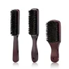 Men Beard Brush Wood Handle Boar Bristle Moustache Cleaning Brush Hairdressing Anti Static Barber Hair Styling Comb Tool 1