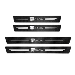 Carbon Fiber Car Door Sill Anti - Stepping Protector Stickers - Set of 1/4/5 Pieces (4Pcs Car Door)
