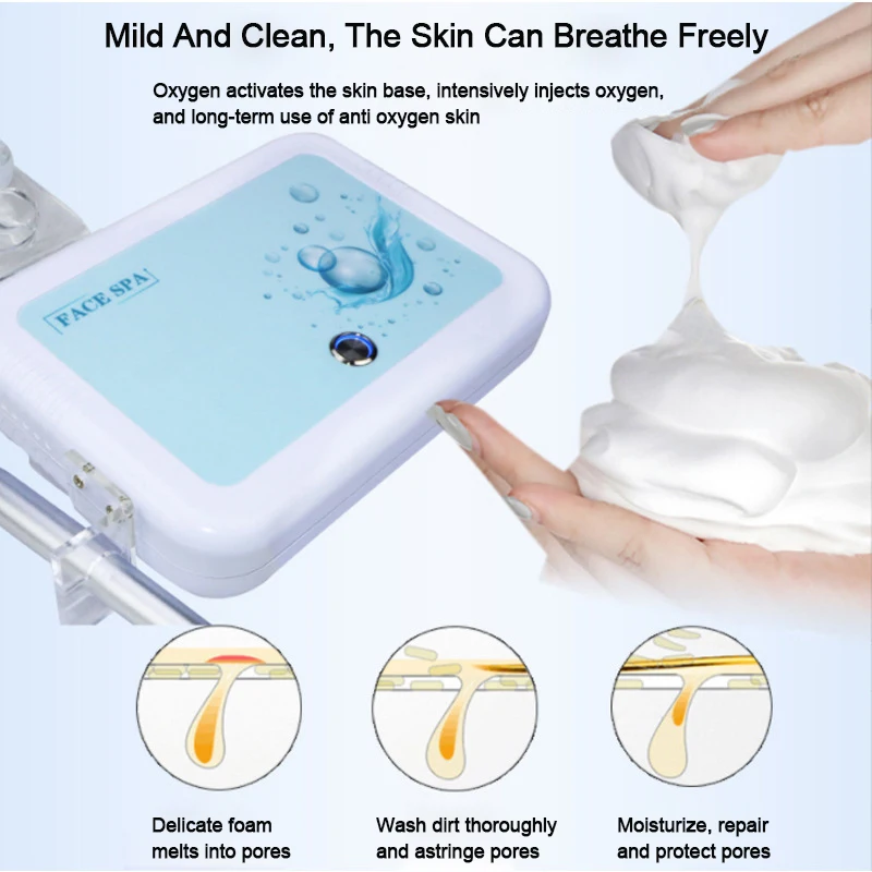 New Magic Oxygen Bubble Machine Deep Clean Tender White Skin Cleansing Mites Beauty Facial Rejuvenation Japan Management Device 5
