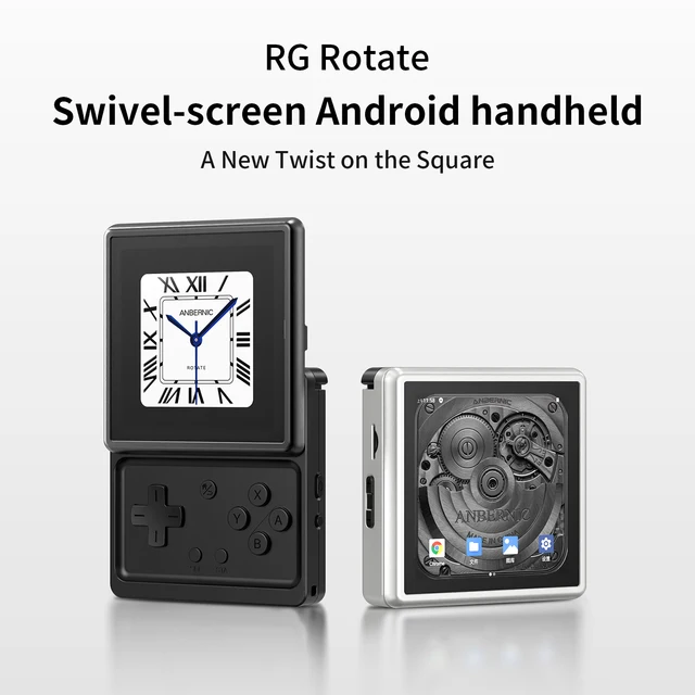 Console de jeu portable Anbernic RG Rotate Mini en métal, Wi-Fi 5, BT 5.0, écran IPS 3,5'' 4K Ultra HD, console de jeu portable AI 1