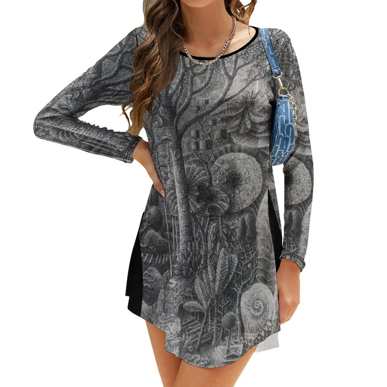 

Full Tree Moon Long-Sleeve Dress dresses for official occasions beach outfits for women Woman clothing