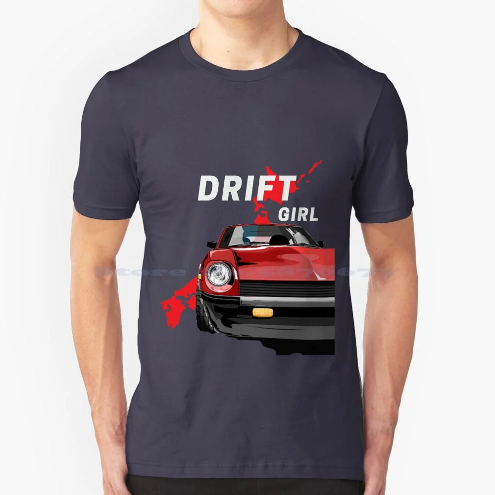 Drift Girl T Shirt 100% Cotone Tee Drift Fast Cars Car Lovers Datsun Classic Cars Gear Heads Need For Speed Mechanic Car Girl