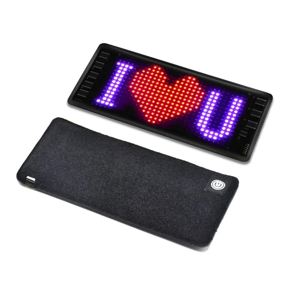 LED Signs Panel Display Light Mini LED Sign 7.2''x3.4 Battery Powered Bluetooth LED Matrix Panel Scrolling Smart App Control Programmable