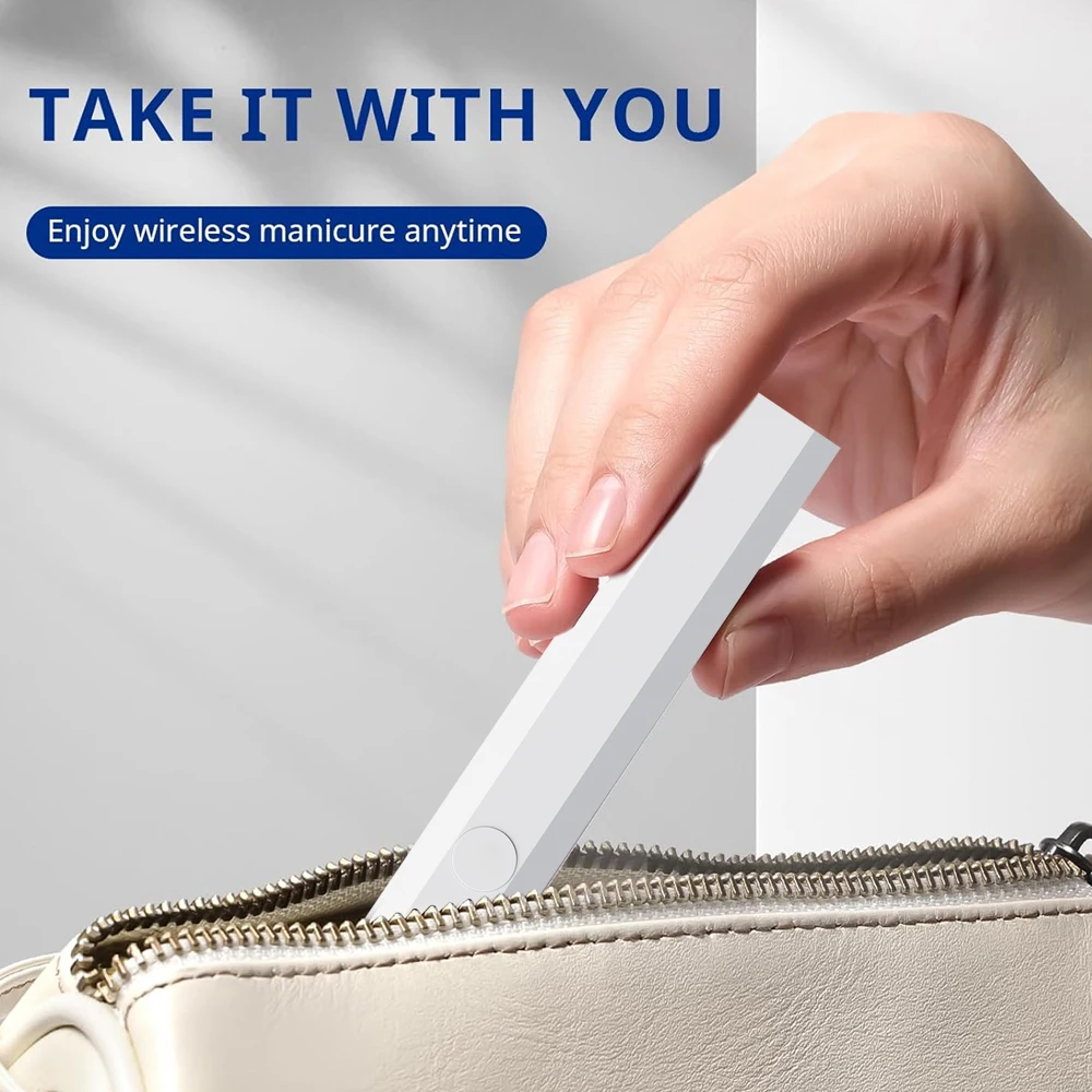 Mini UV Nail Light - Timers and Adjustable Stand, Handheld LED Nail Lamp for Gel Nails, Rechargeable Nail Dryer for Manicure Art