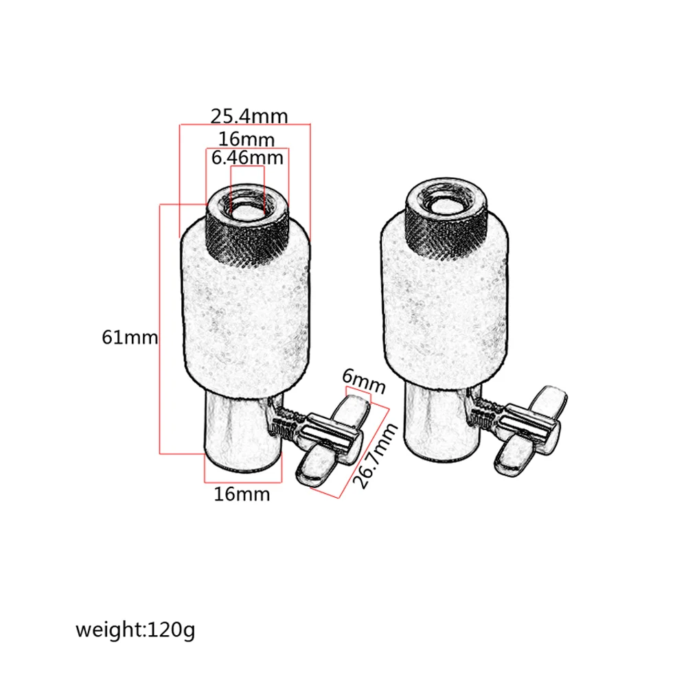 2 Pcs Hats Hi-Hat Clutch for Cymbal Stand Jazz Drum Parts Accessories Percussion Black