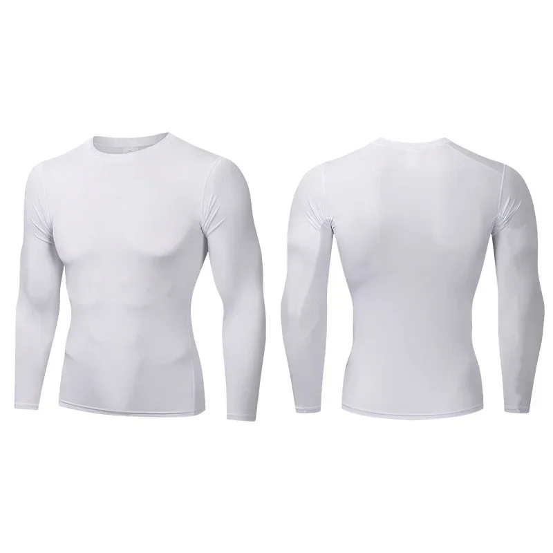 2 Pack Men's Compression Shirts Gym Long Sleeve Running Workout Tops Base Layer Quick Dry Sports Athletic Workout T-Shirt 6
