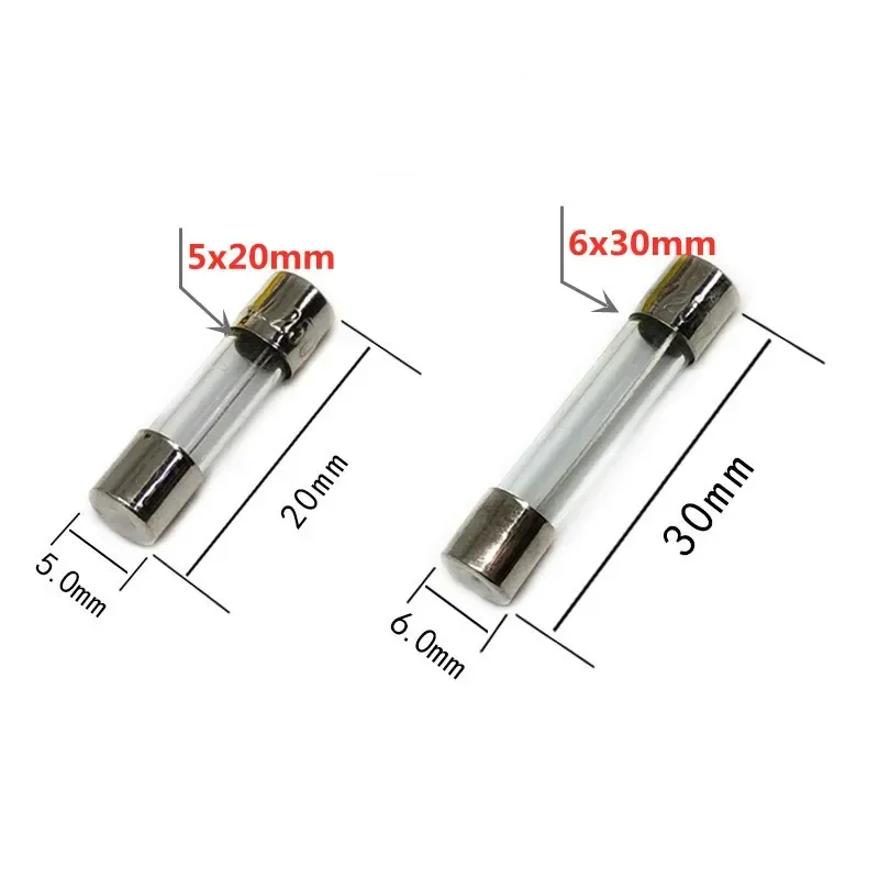 Description Picture 2 of item10pcs6*30mm5*20mm Glass Fuse 250V 0.1 0.2 0.3 0.5 1 2 3 4 5 6 8 10 15 20 25 30A AMP Fuse Electronic Component Voltage Protection