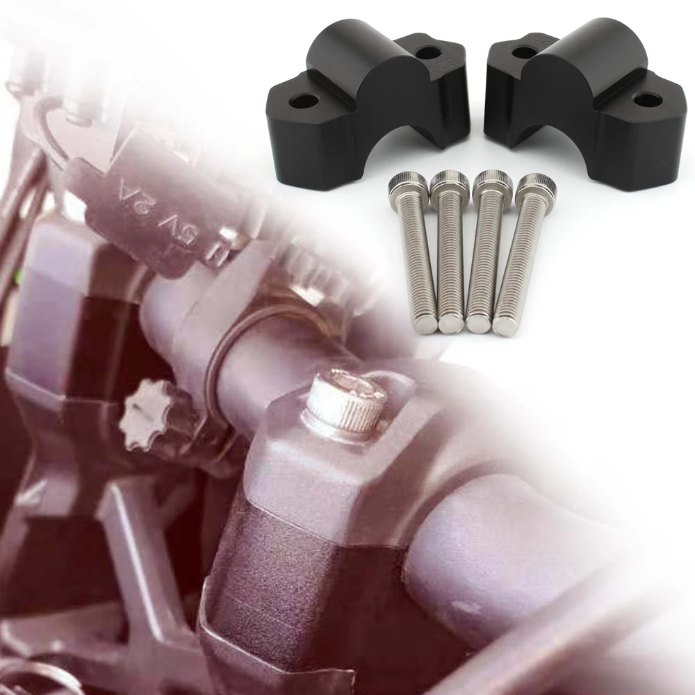 

For Kawasaki Versys 1000 2015-2020 handlebar risers Height up Adapters aluminum alloy black