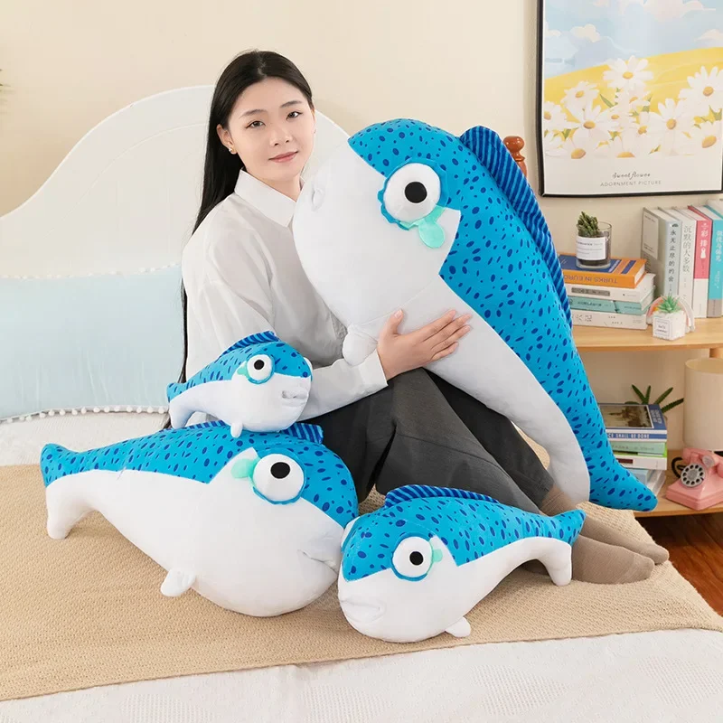 MINISO Egg Party Fantasy Figurines Salted Fish Stick Doll Plush Toy Long Pillow Cute Comfortable Soft Brithday Gift for Friend 2