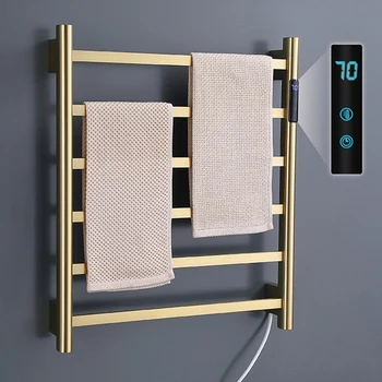 ราวแขวนผ้าเช็ดตัวอุ่นไฟฟ้าติดผนัง สแตนเลส พร้อมเทอร์โมสตัท 110V/220V 1