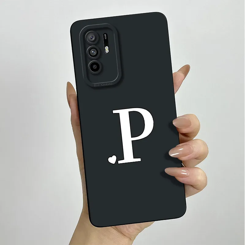 Chic Letters Square Shockproof Phone Case - Elegant Protective Back Cover