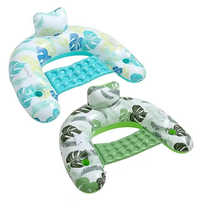 

Inflatable Pool Float Chair Backrest Floating Chair Lounge Water Chair Pool Floaties Floating Water Lounger Chair Multipurpose