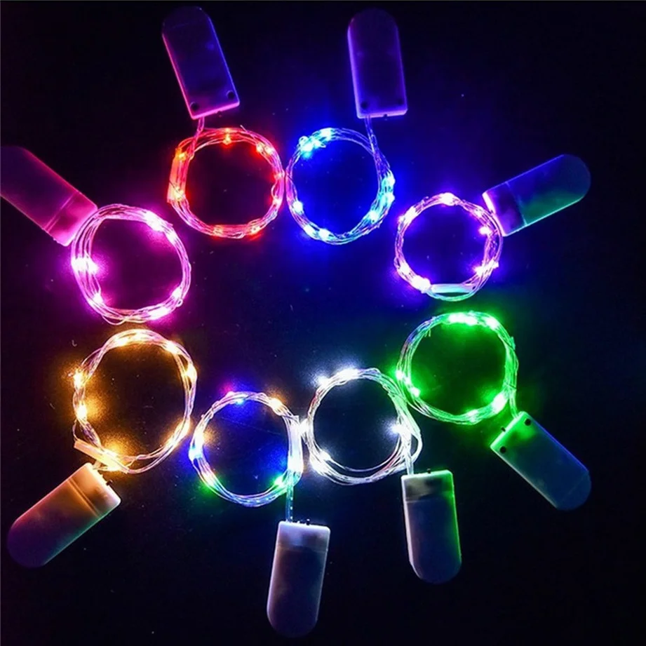 Phlanp 1M 2M 3M 5M Copper Wire LED String Lights Holiday Lighting Fairy Garland for Christmas Tree Wedding Party DecorationNatal