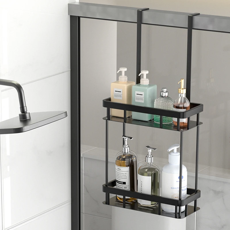 Over The Door Shower Caddy, Bathroom Storage Rack, Bathroom Hanging Shelf, Double Layer Shower Shelf, Bathroom Caddy Organizer 2
