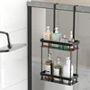 Over The Door Shower Caddy, Bathroom Storage Rack, Bathroom Hanging Shelf, Double Layer Shower Shelf, Bathroom Caddy Organizer 2