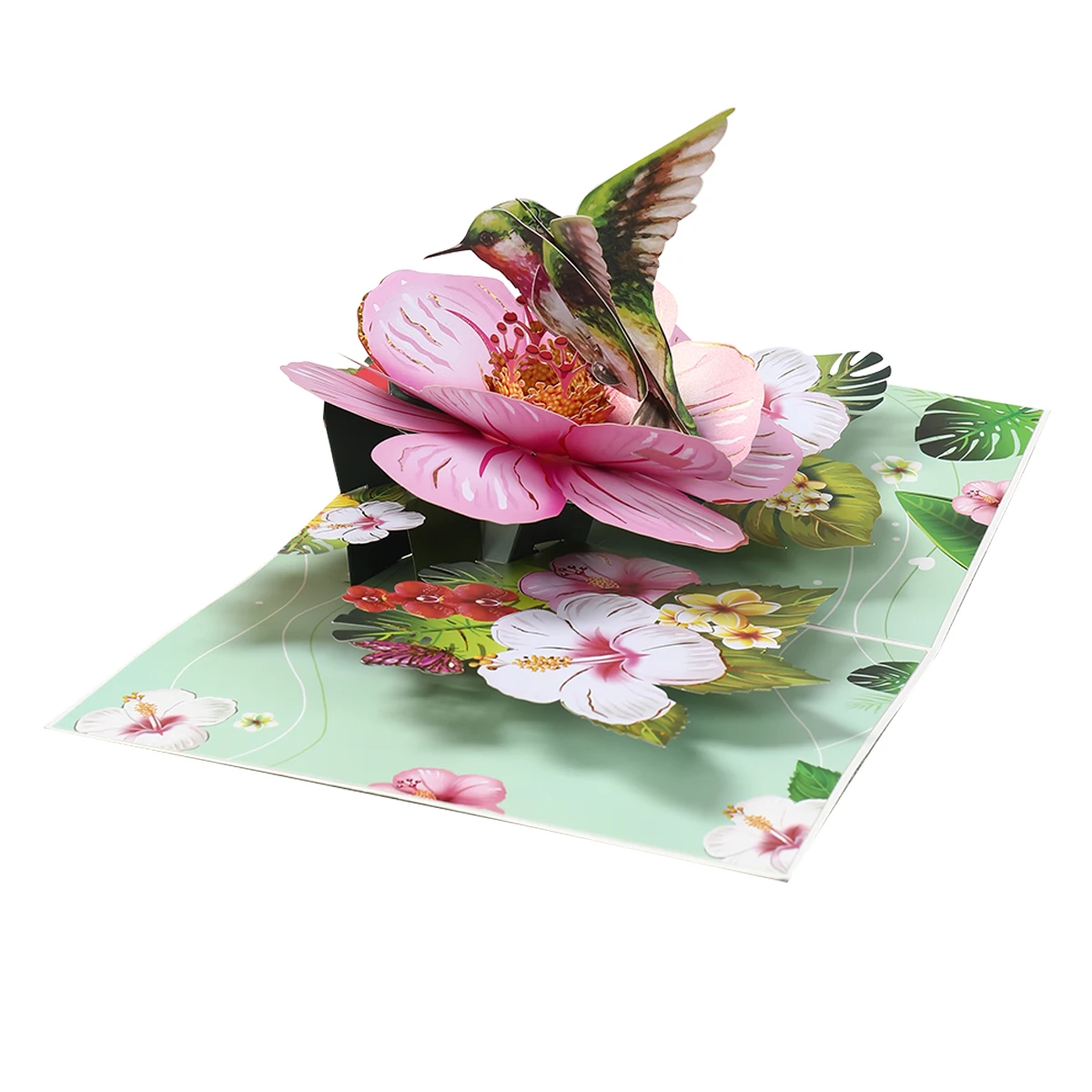 3D Pop Up Bouquet Hummingbird Flowers Happy Mother's Day Card Greeting Cards For Birthday Anniversary Wedding Mother's Day Gift greeting cards