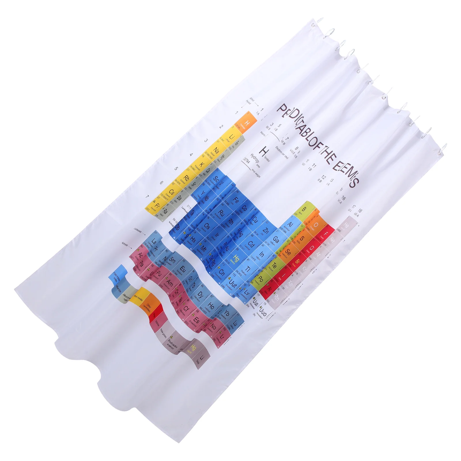 

Periodic Table Background Bath Decor Polyester Periodic Table Hanging Shower Curtain Bath Curtain