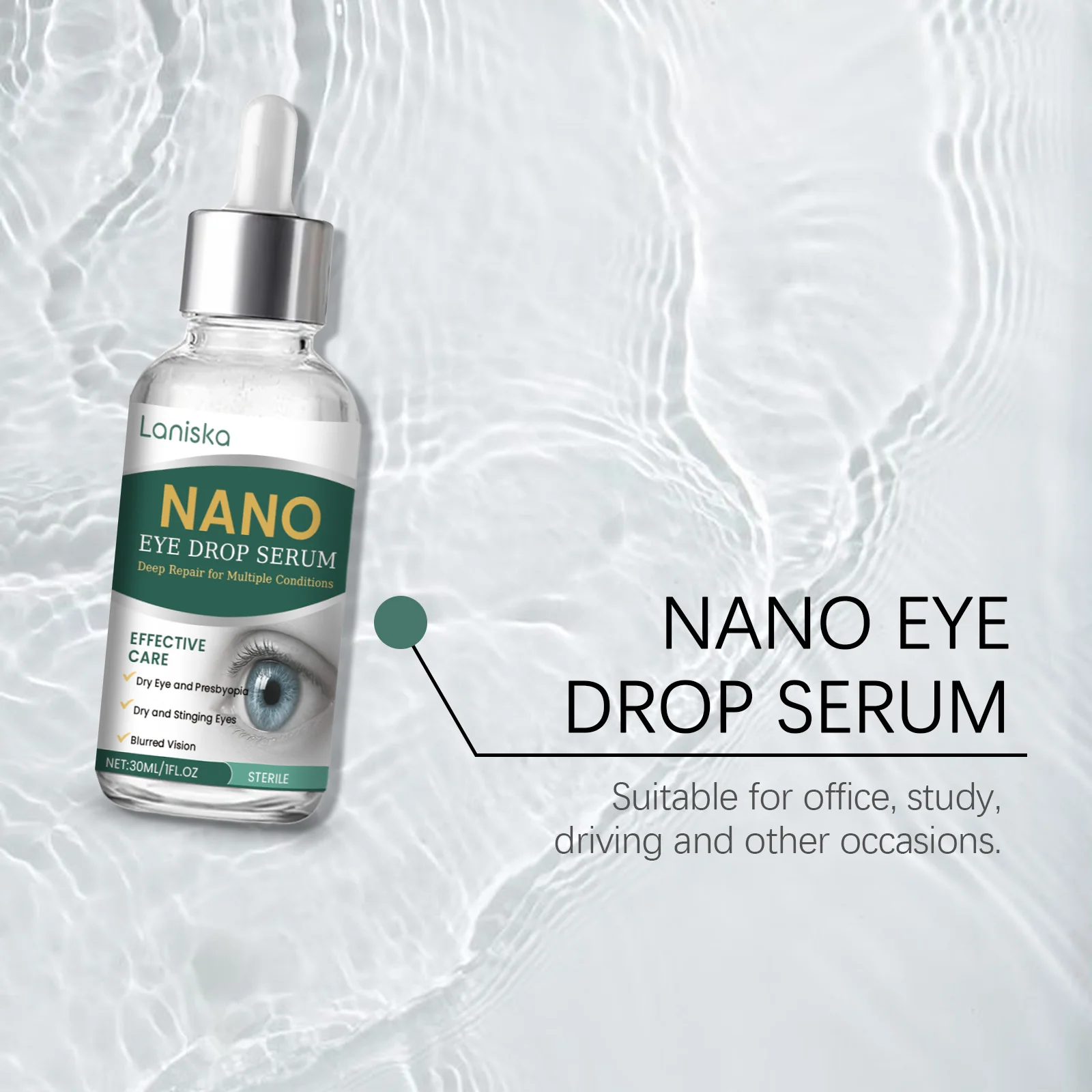 Soothing Eye Drops Relieve Eye Discomfort, Gentle Moisturizing, Relieve Dryness, Refresh Eyes for Daily Eye Care - 5