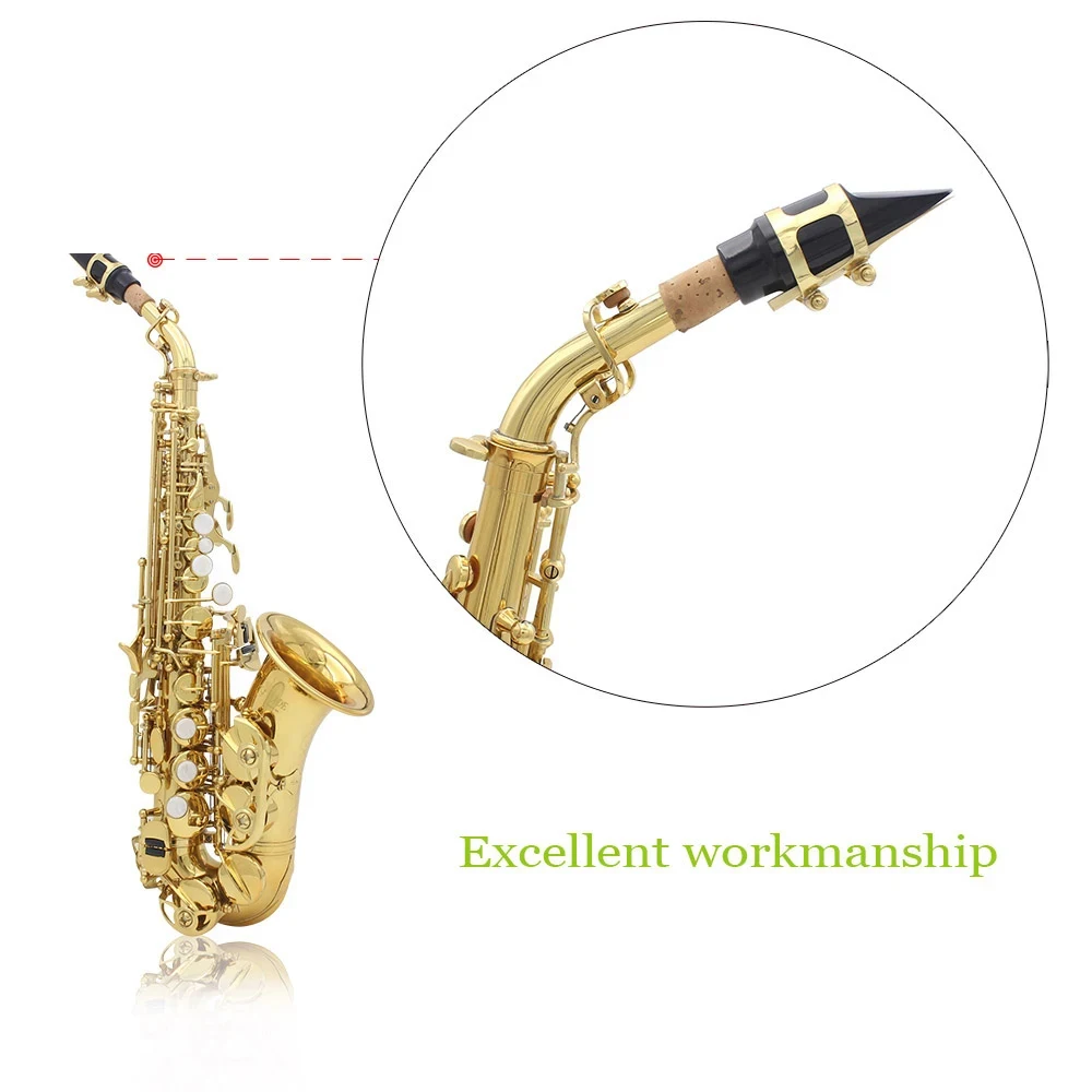 Saxophone Mouthpiece IRIN Alto Tenor Soprano ABS Sax Mouthpiece Cap Metal Buckle Reed Woodwind Instrument Accessories