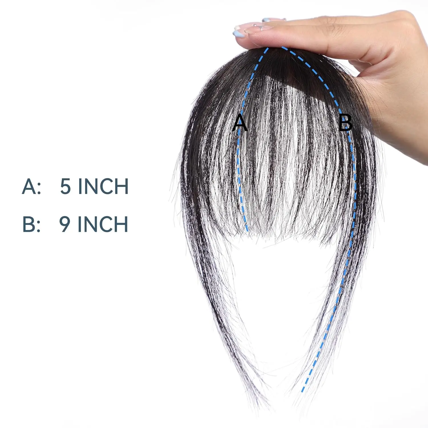 Human Hair Bangs 100% Human Hair Wispy Bangs Hair Clip