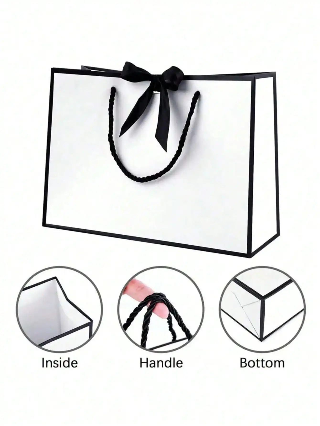 1pc large paper gift bag(Excluding decorative paper and cards)- Valentine's Day gift bag - portable gift bag with handle 4