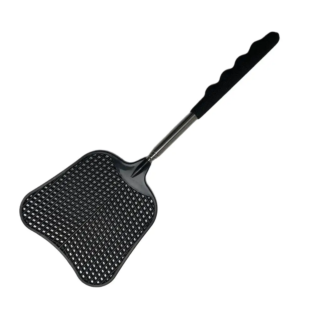 Fly Swatter 65cm Telescopic Retractable Plastic Manual Extendable With Long Pole For Home Fly Killer