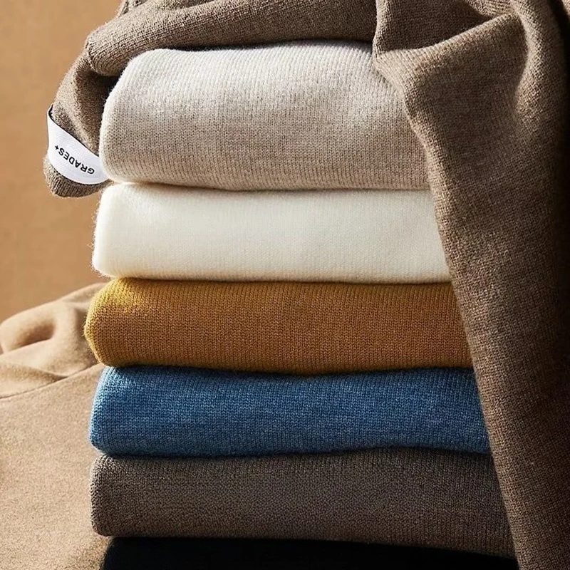 سترة رجالية متماسكة بأكمام طويلة سترة خريف وشتاء ح...