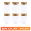 6pcs/Lot Glass Bottle 60*47mm 60ml Stopper Spicy Storage Corks Jar Small Vial Bottle Containers Glass Simple Spice Storage Jars 5
