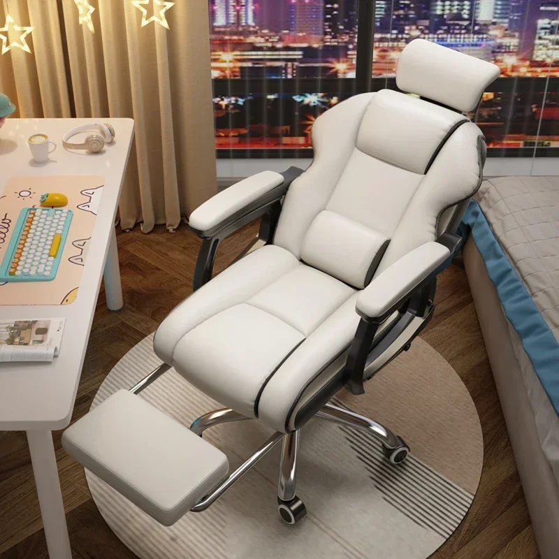 Ergonomic Mobile Office Chair White Bedroom Swivel Vanity Massage Comfortable Gaming Chair Computer Sillas Gamer Furniture