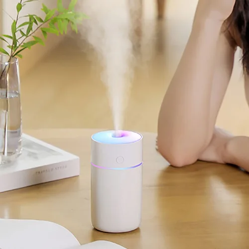 무선 충전식 가습기 가습기 1200mAh, 그라데이션 컬러 러닝 라이트, 최신 가정용 자동차 가습기, 아로마 디퓨저 4