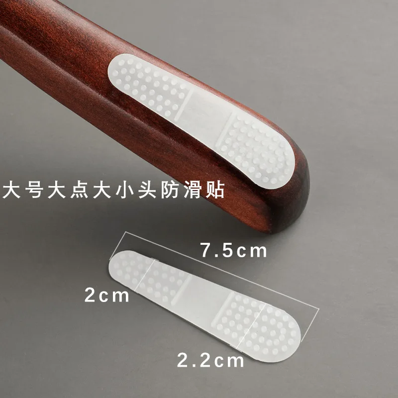 Uxcell 100-Pack Silicone Non-Slip Hanger Grips - Clear Adhesive Strips To Keep Clothes From Slipping