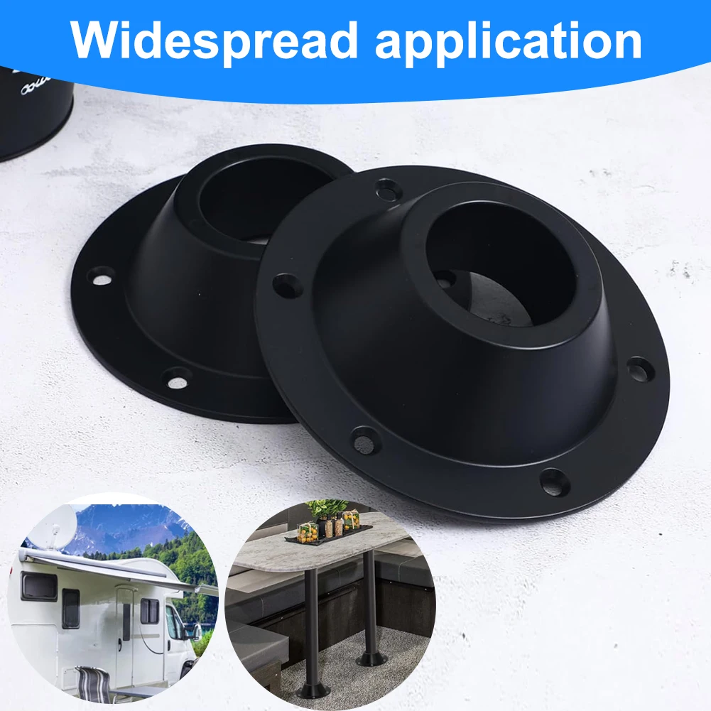 2 Pcs RV Table Base Mount W/ Mounting Screws Camper Aluminum Mounting Bracket for RVs Travel Trailers Camping Tables